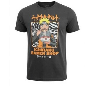 Naruto Shippuden Ichiraku Gray Men's XL Ramen Shop T-Shirt Anime 2007